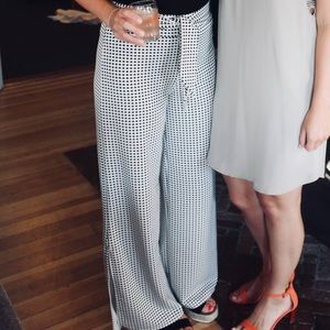 Anthropologie Maeve Gingham wide-leg pants